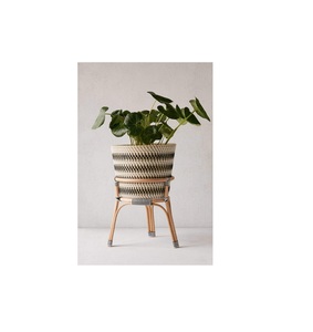 Handwoven Jute Rope Plant Pot Basket with Stand Unique Design Indoor and Outdoor Wicker <b>Planter</b> Basket Made of Iron and <b>Rattan</b> - Product Image 3