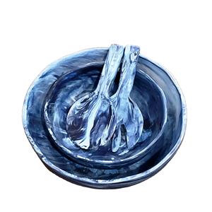 Tazón ondulado de resina de color remolino Tazón de madera y resina actual en línea al mejor precio Tamaño personalizado Hecho EN LA India - Product Image 1