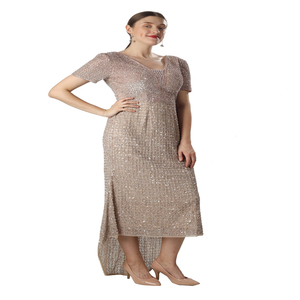 Premium Designer Sparkling Sequin Evening <b>Dress</b> | Backless Mermaid Fit Luxury Gown for Women Party, <b>Wedding</b> & Evening Wear - Product Image 4