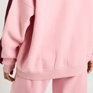 Sweat-shirt surdimensionné à rayures double face de haute qualité pour femmes, pour les acheteurs en gros, avec conception de logo personnalisé et manches longues pour l'hiver - Product Image 6