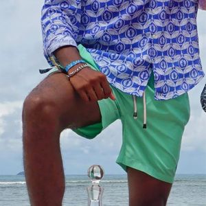 Vente en gros de shorts de bain de haute qualité, solides et décontractés, écologiques, extensibles dans les 4 sens, pour hommes, shorts de bain pour sublimation - Product Image 4