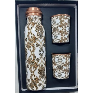<b>Copper</b> <b>Drinking</b> <b>Bottle</b> for Ayurveda and Healthy Skin Wedding Parties Event - Product Image 1