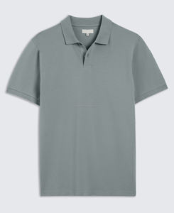 Polo informal de algodón con botones de verano para hombre, camisa blanca de manga corta al por mayor - Product Image 4