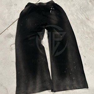 Premium Fabric Casual Trousers Flexible Waistband Wide Leg Shape Soft Touch Easy Movement Everyday <b>Men</b> Flared <b>Sweat</b> <b>Pant</b> - Product Image 4