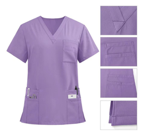 Tenues médicales unisexes en coton mélangé de haute qualité pour infirmières et médecins – En stock - Product Image 5