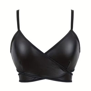 Sujetador Deportivo de Cuero Genuino para Mujer, Talla Grande, Ligero, de Alta Sujeción, Transpirable, de Secado Rápido, Ecológico, con Logotipo Frontal, Premium - Product Image 1