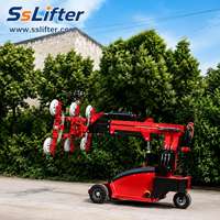 Robot de vitrage mobile électrique de 600 kg avec ventouse inclinable pour l'installation de murs-rideaux et de fenêtres