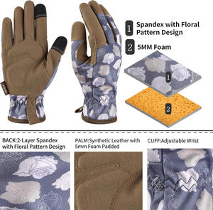 Guantes DE SEGURIDAD transpirables de cuero sintético para trabajo en jardín Pantalla táctil Compatible con tela a prueba de espinas y resistente a perforaciones - Product Image 3