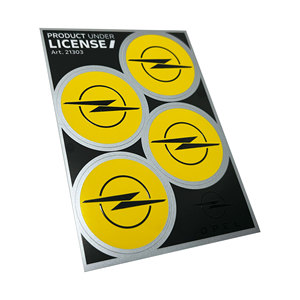 Ensemble d'autocollants pour enjoliveurs de roue de voiture de luxe Opel, 4 logos de 48 mm, matériau ABS, garantie 1 an, OPEL JAUNE - Product Image 2