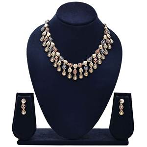 ขายส่งสร้อยคอทองคำ3โทนชุดเครื่องประดับแบบตะวันตกเครื่องประดับไก่งวงเครื่องประดับแฟชั่นชุดเครื่องประดับทองเหลืองไตรสี - Product Image 1