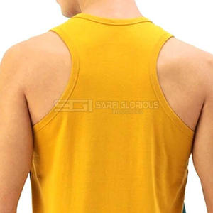<b>Men's</b> Casual Singlets <b>Vest</b> Tank Top Breathable Spandex Cotton <b>Rib</b> Knitted Fabric Custom Logo O-Neck Design Wholesale - Product Image 4