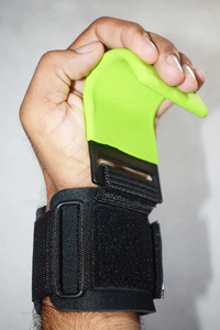 Weight Lifting Hooks Grips With <b>Wrist</b> Wraps Straps Weightlifting Grip <b>Wrist</b> <b>Support</b> For Gym Workout Power Grip - Product Image 3