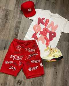 Ropa de calle de verano, conjunto corto personalizado para hombre, camiseta y pantalones cortos de alta calidad, conjuntos de talla grande para hombre, logotipo y diseño personalizados, servicio OEM - Product Image 2