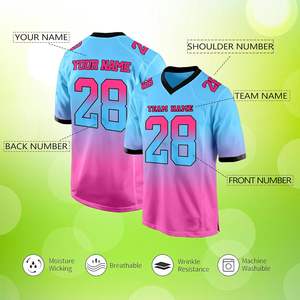 Camiseta de fútbol americano para equipos, diseño personalizado con nombre, número y logotipo, disponible en tallas para jóvenes y adultos - Product Image 2