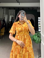 Dijual grosir pakaian desainer Evergreen terbaru Georgette rok motif bunga pasokan di harga murah belanja Online India