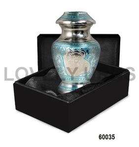 <b>Baby</b> <b>Boy</b> <b>Teddy</b> Bear Ashes Urn-Small Blue Children's Keepsake Honor Memorial - Product Image 1