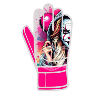 Gants de gardien de but Elite Clown Horror Edition, design à pois rose et rouge vifs |   Gants de football professionnels pour matchs et entraînements - Product Image 4