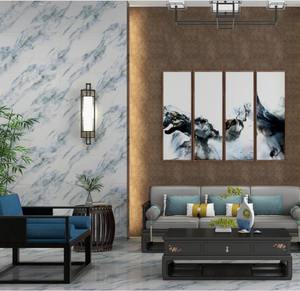 Carreaux de sol en porcelaine GVT/PGVT très vendus, 600x1200 mm, pour la décoration intérieure, aspect marbre poli et glacé, dalle pour salons - Product Image 1