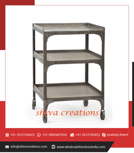 Vente en gros de meubles vintage en métal sur mesure à 3 niveaux, étagère de rangement moderne pour bureau, cuisine, meubles vintage de style industriel - Product Image 3