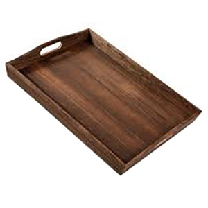 Bandeja decorativa de madera de acacia Bandeja redonda de madera para cocina Bandeja de pizza Mesa de centro Decoración para el hogar Utensilios de cocina - Product Image 4