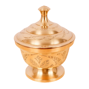 Ollas Khajoor Vintage de Latón de Alta Calidad con Grabado y Acabado Pulido para el Hogar y Restaurantes, Utensilios de Cocina, Olla para Dátiles Árabes - Product Image 4