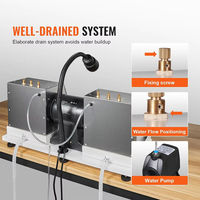 Machine à polir les pierres précieuses 6 pouces 1/4 CV 1800 tr/min avec lampe et pompe à eau – Meuleuse lapidaire efficace pour la facettage des gemmes