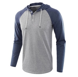 เสื้อมีฮู้ดแบบสวมหัวมีกระดุมสำหรับผู้ชายสไตล์สตรีทสวมใส่ได้ทุกขนาด - Product Image 5