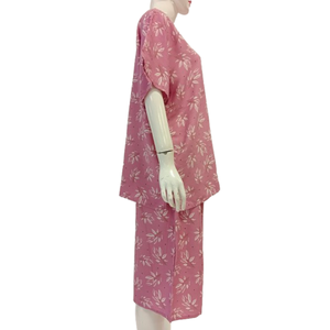 Pijama de manga corta informal para mujer y pantalones hasta la rodilla 100% material fresco de rayón - Product Image 2