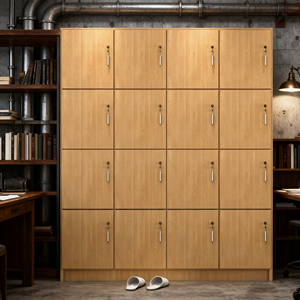 Gabinete de Almacenamiento de Madera Personalizado para Uso Comercial, Muebles Escolares, Diseño Moderno para Espacios Compartidos en Universidades, Gimnasios y Oficinas - Product Image 5