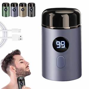 Mini Afeitadora Eléctrica Rotativa Azul para Hombre, Impermeable, Recargable por USB, IPX7, Lavable, para Cara y Cuerpo, Alemán, para RV - Product Image 6
