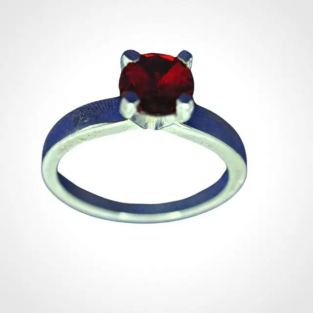 Cincin Perak Sterling 925 dengan Batu Permata Rubi Pesta Pertunangan Perhiasan Mewah Cincin Perhiasan Halus untuk Wanita Cincin Batu Permata