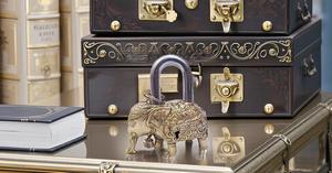 Cadenas en laiton-Serrure avec clés-Fonctionnement fonctionnel-Laiton fabriqué (Padlock-01ZU) - Product Image 5