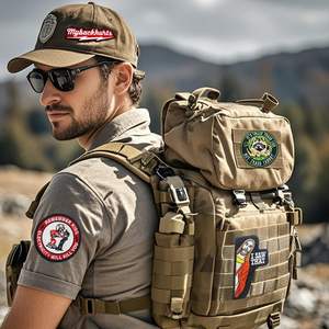 9 pièces patchs drôles avec crochet et boucle, patchs tactiques brodés pour vestes, patch de moral animal mignon, applique de bricolage - Product Image 3