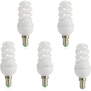 Bombilla Espiral de Cristal Residencial Mini de Bajo Consumo, Base E27, Luz Blanca Fría 6500K, 9/11/13/15/18/20W - Product Image 2
