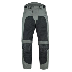 Premium Quality Men's Textile Motorcycle Suit CE Armored Jacket <b>Trouser</b> Waterproof Racing Suit Grey - Product Image 3