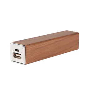 Power Bank in Legno Personalizzato Downey, Gadget Promozionali - Product Image 1