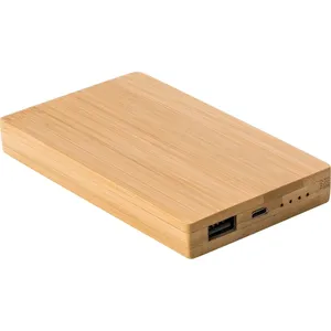Power Bank Personalizzato in Bambù con Rubino per Gadget Promozionali - Product Image 1