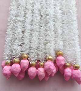 Guirnaldas de jazmín Lotus Bud boda india Haldi Sangeet Mandap decoración fiesta evento Festival templo escenario telón de fondo Nikah partición - Product Image 3