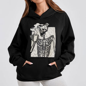 Women's <b>Vintage</b> <b>Oversized</b> Pullover Hoodie Winter <b>Sweatshirt</b> Terry Drop Shoulder Long Sleeves 100% Cotton Streetwear Front - Product Image 2