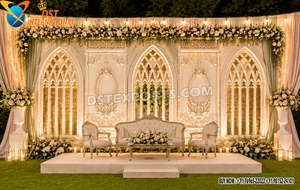 <b>Top</b> Asian Style <b>Wedding</b> Stage Decor Set Crystal Decorated Fiber <b>Wedding</b> Stage Sets Design For Indoor Ceremony Decoration USA - Product Image 3