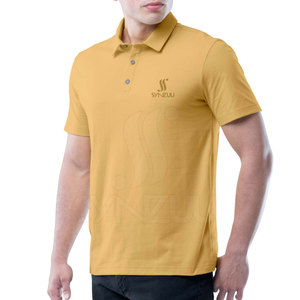 T-shirt polo de haute qualité grande taille pour hommes Conception personnalisée T-shirt polo respirant de couleur unie pour hommes Chemise décontractée coupe ajustée - Product Image 2