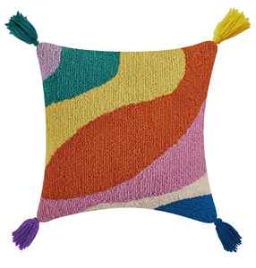 Funda de cojín de algodón de yute de 45x45 pulgadas bohemio de lujo personalizada hecha a mano con lunares de animales para cama, sofá, decorativa para sala de estar - Product Image 2