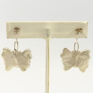 925 Sterling <b>Silver</b> French Hook Butterfly <b>Dangle</b> <b>Earrings</b> Set Lapis Natural Stone Diamond Gold Plating for Wedding Engagement - Product Image 4