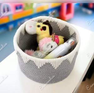 Artisanat jouet stockage nouveauté décorations coton corde panier mignon bébé pépinière panier serviettes jouets vêtements animaux paniers de rangement - Product Image 2