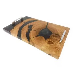 Wholesales Serving Tray <b>for</b> Home Hotel & Restaurants Food Serving Tray Decor Silver Plated Modern Design Metal Tea Serving Trays - Product Image 2