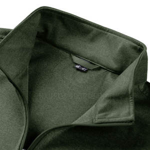 OEM al por mayor de los hombres de alta calidad con capucha de cuello de entrenamiento ropa de gimnasio chándal de manga larga de invierno sólido patrón 100% algodón - Product Image 3