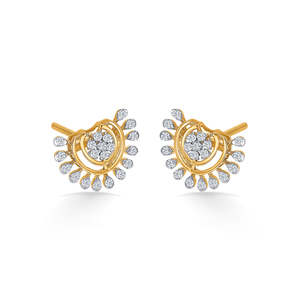 Pendientes de Aro con Corazón de Oro de 14k y 18k para Mujer, Oro Rosa o Blanco, Regalo de Compromiso Moderno - Product Image 4