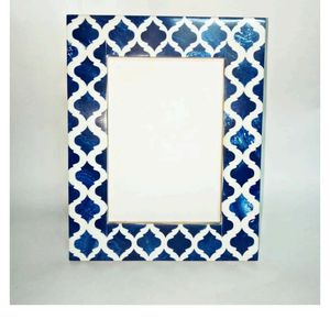 Top Quality Handmade UV Decorative Bone Inlay Wooden Photo <b>Frame</b> Elegant Floral Indian Design Foldable Customizable for Modern - Product Image 2