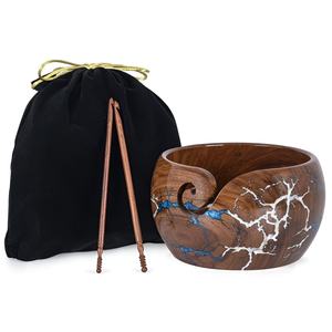 Bol de rangement en fil de bambou tendance pour tricoter le crochet à la maison porte-bol en fil de résine - Product Image 6