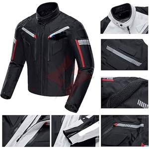Chaqueta de Motociclismo de Verano, Impermeable, Unisex, Negra, con Protección Completa para el Cuerpo, Transpirable y Resistente al Viento, con Acolchado Blindado - Product Image 4